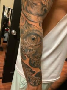 trivial tattoo on the arm