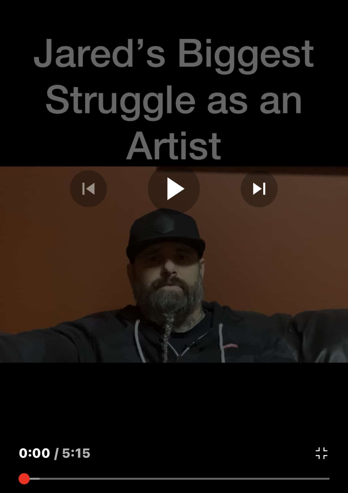 Video Thumbnail: Jared's Biggest Struggle as an Artist!