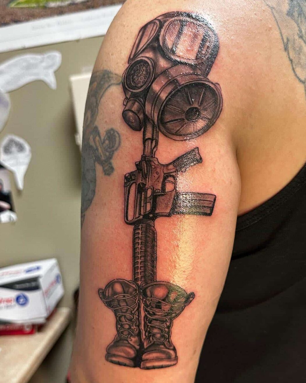 A tattoo for someone fallen in war